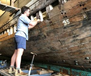 MV Krait being restored Sydney Wood Industries